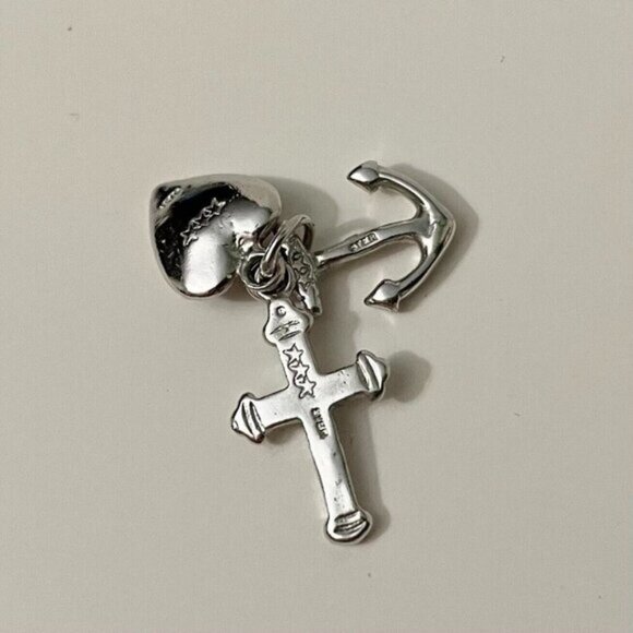 Vintage Sterling Silver Charms Faith Hope and Charity - Picture 4 of 6